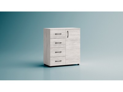 Συρταριέρα Apolo 5 (blanco δρυς)